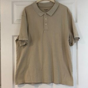 Goodfellow and co cream button polo shirt, size XL